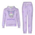 thumbnail image 5 of Kuromi And My Melody Boys 2 Piece Tracksuit Athletic Sweatsuits Sets Hooded Sweatshirt And Jogger Sweatpants Clothing Sets for Kids, 5 of 8