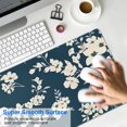 thumbnail image 4 of Long Mouse Pads for Desk,Pioneer Flower Floral Print Pattern Desk Mats on Top Of Desks, Desk Mouse Pad Extra Large with 3mm Non-Slip Base and Stitched Edge for Gaming,Office,Work,Home 31.5"x11.8", 4 of 6