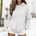 thumbnail image 2 of AnuYalue Womens Zip Up Hoodies Trendy Casual Long Sleeve Zipper Sweatshirts Fall Winter Track Jackets with Pockets, 2 of 7