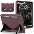 thumbnail image 1 of TECH CIRCLE iPad 9th 8th 7th Generation Kids Case 2021 2020 2019,iPad 10.2" Case with Pencil Holder,Shockproof Portable Handle Stand Protective Kids Case for iPad 9th 8th 7th Gen 10.2 inch,Dark Red, 1 of 8
