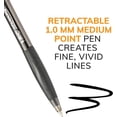 thumbnail image 2 of BIC Atlantis Original Retractable Ballpoint Pen, Medium Point (1.0mm), Black, 4-Count, 2 of 3