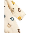 thumbnail image 4 of Qiylii Baby Cartoon Bear Romper, Long Sleeve Buttoned Long Pants Bodysuit, 4 of 9