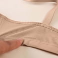 thumbnail image 6 of No Underwire Bra Womens Comfort Breathable Adjustable Strap Push Up Wireless Bras for Older Women (38, Khaki), 6 of 8