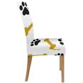 thumbnail image 3 of ABPHQTO Funda protectora para silla con estampado de pata de perro y hueso, funda protectora para asiento para comedor, Hotel, boda, fiesta, juego de 1, 3 of 4