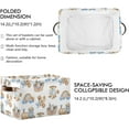 thumbnail image 3 of Storage Basket Wooden Cars Planes Foldable Canvas Laundry Baskets Bin Waterproof Inner Layer with Sturdy Handles for Toy Nursery Blanket Clothes 2 Pack Home Decor, 3 of 7