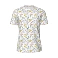 thumbnail image 5 of Wukai Floral Print Men's Short-Sleeved Mesh T-Shirt,Quick-Dry Short Sleeve Workout T-Shirt-6X-Large, 5 of 8