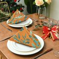 thumbnail image 2 of Iauyy Satin Napkins Set of 1- Leafage- Orange DIY Printing Decoration Cloth Napkin- Easy Care for Home/Party, 2 of 8