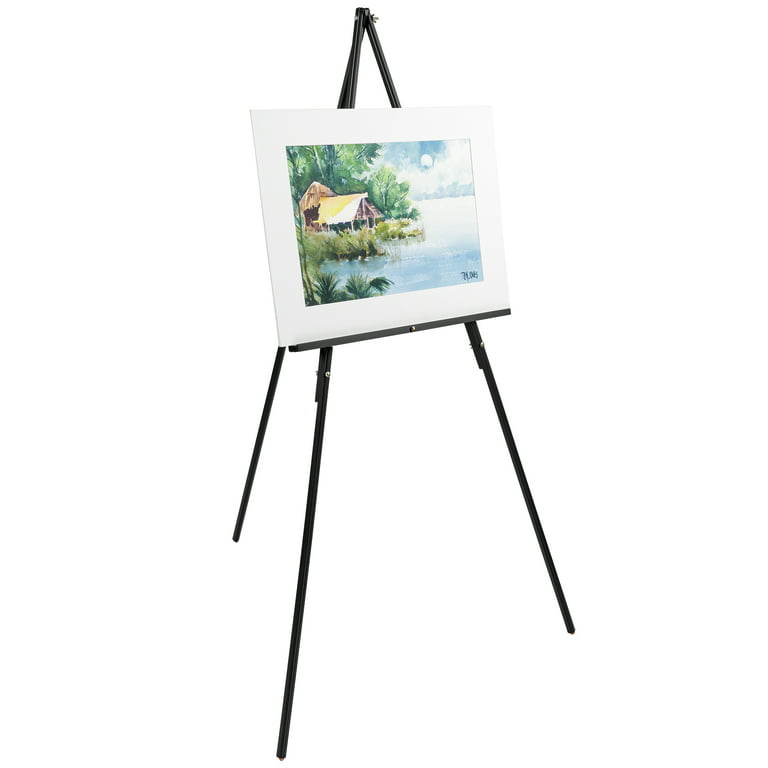 Creative Mark Thrifty Wood Tripod Display Easel Stand for Painting Pack of  2 - Durable Light Weight, Adjustable Angle for Drawing and Painting -  Beechwood Finish - Ideal For Artist 
