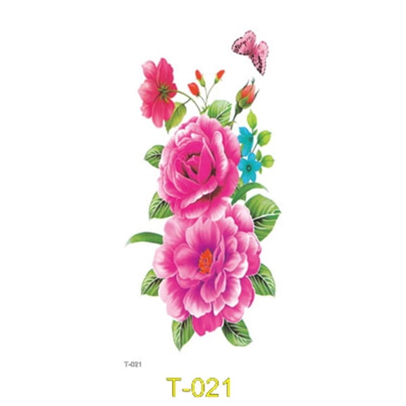 Girls Original Photo Flower Waterproof Tattoo Stickers Cover Scar Stickers
