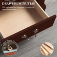 thumbnail image 5 of Aukfa 2-Drawer Nightstand, Farmhouse Wood Bedside Table for Bedroom/Living Room/Guest Room,Dark Cherry, 5 of 6