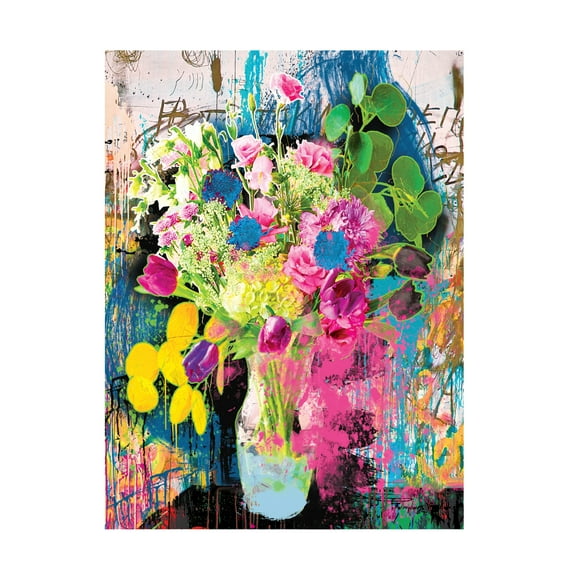 Canvas Wall Art - Porter Hastings 'Urban Bouquet 15' Wall Art for Living Room, Bedroom, or Office Décor by Trademark Fine Art - 14 x 19 Inches