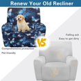 thumbnail image 4 of HELLHERO Washable 4 Pieces Recliner Cover for Pet, Polyester Spandex Full Elastic Band Recliner Chair Covers for Living Room, Blue Butterfly Sky, 4 of 8
