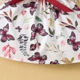 thumbnail image 3 of Tiijoy Infant Girls Flutter Sleeve Floral Dress Kids Casual A Line Dress, Sizes 9-12M, 3 of 6