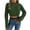 Army Green, variant on Oksale Cropped Fall Sweaters for Women V Neck Peplum Sweater Trendy Ruffle Hem Waist Pullover Loose Long Sleeve Knit Jumpers Elegant Soft Tops Army Green L