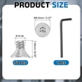 thumbnail image 2 of Uxcell Flat Head Socket Cap Screws Countersunk Bolts Head Machine Screws 304 Stainless Steel (18-8) UNC Socket Drive Bolt Fasteners for Industry Machinery Household #10-24 x 5/16" 50, 2 of 7