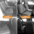 thumbnail image 3 of Car Seat Covers Fit for Nissan Versa 2009-2026 Non-Slip Leather Car Seat Protector Compatible Airbag Gray,Front Set(2 Seats), 3 of 7