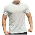 thumbnail image 3 of T Shirts for Man Short Sleeve Pack Crewneck Cotton Blend Tee Shirt Moisture-Wicking Undershirt Cotton Tops Fashion Casual Plain Short Sleeve (White,S), 3 of 6