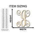 thumbnail image 2 of Unfinished Wood Monogram J Shape - Craft - up to 46" DIY 42" / 1/2", 2 of 3