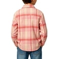 thumbnail image 5 of Ultrave Boys Plaid Flannel Shirt Long Sleeve Button Down Lapel Casual Kids Top with Chest Pocket 2-15Y, 5 of 7