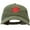 Olive, variant on Rosy Rose Embroidered Washed Solid Pigment Dyed Cotton Twill Brass Buckle Cap - White OSFM
