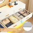 thumbnail image 4 of ChVans 12 Drawer Dresser with 60000-color LED Lights & Power Outlet, 63'' Long Modern Chest of Drawers for Closet, Wide Drawer Organizer Cabinet for Bedroom, Living Room, Entryway, Hallway, 4 of 9