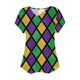 thumbnail image 4 of Fiudx Ofertas y Liquidaciones Top Informal de Primavera y Verano de Manga Corta con Cuello En V para Mujer, 4 of 4