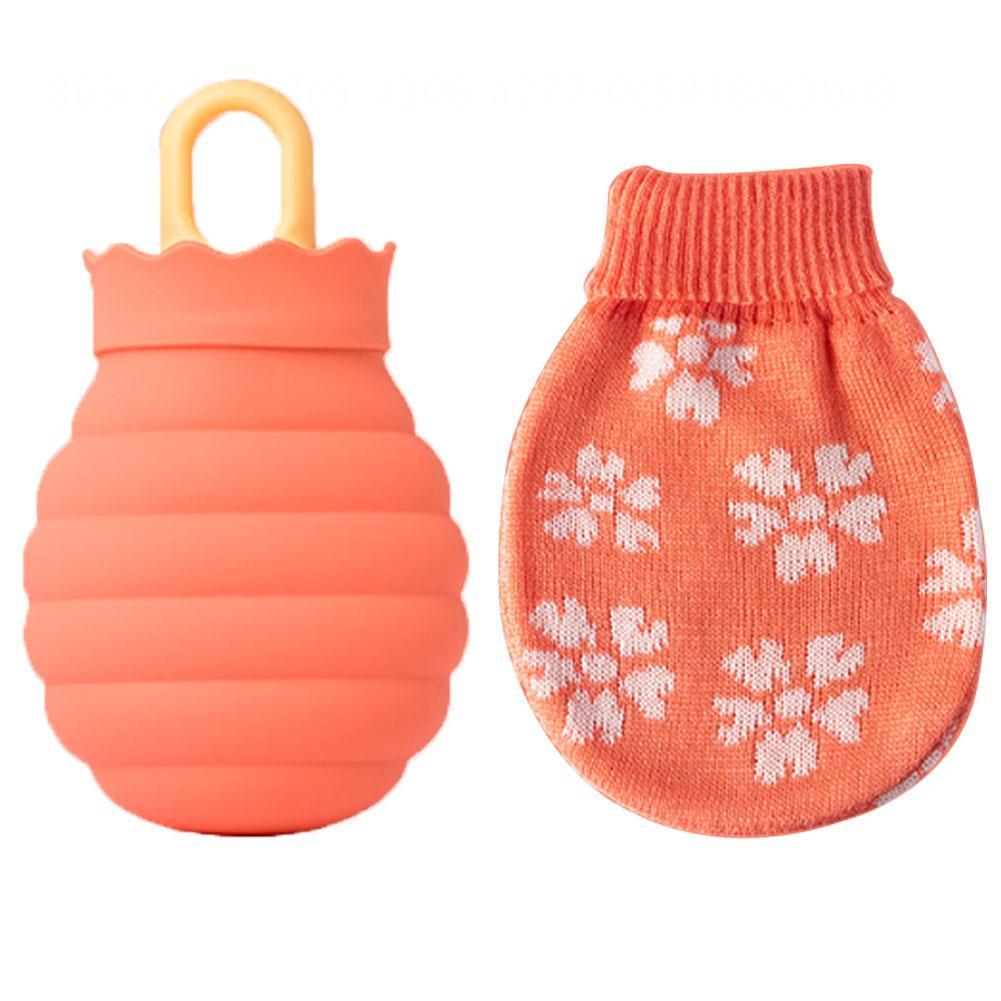 shuwee Classic Rubber Mini Hot Water Bottle Pocket Hot Water Bag for Pain Relief,Hot and Cold