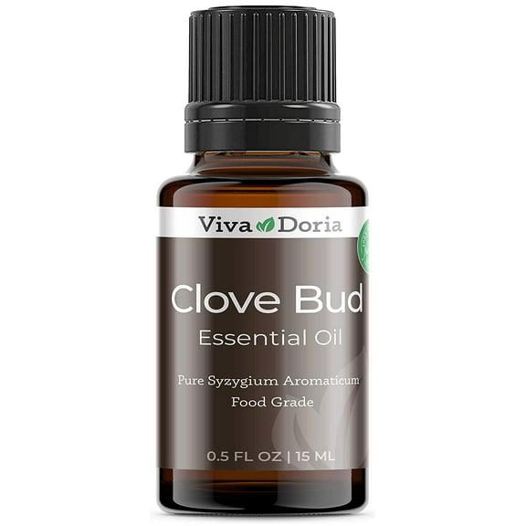 Viva Doria Pure Clove Bud Essential Oil, Undiluted, Food Grade, 0.5 Fl Oz (15 mL)