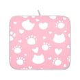 thumbnail image 2 of Cat Footprint Silhouette Pattern Drying Dish Mat Quick Drying Absorbent Soft Durable for Kitchen 18" x 24", 2 of 10