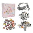 thumbnail image 2 of Charm Bracelet Making Kit, Jewelry Making Kit Enjoy Entertainment Easy To Use Small Portable  For Gifts Green,Colorful,Pink K9, 2 of 8
