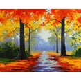 thumbnail image 2 of Gercken, Graham 24x20 Gold Ornate Wood Framed with Double Matting Museum Art Print Titled - Vivid Autumn Colours, 2 of 4