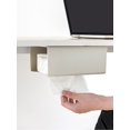 thumbnail image 5 of Dispensador de toallas de papel blanco montado en la pared, tapa de caja para pañuelos de papel rectangular, soporte para papel de cocina autoadhesivo, 1 unidad, 5 of 5