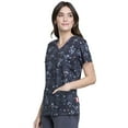 thumbnail image 5 of Tooniforms Scrubs Top For Women V-Neck Print TF614, 5 of 7