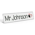 thumbnail image 1 of Printtoo Personalized Desk Name Plate Pretty Paw Print Custom Acrylic Office Desk Name Plate Accessory 2x10 Inches, 1 of 5