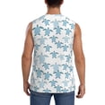 thumbnail image 4 of Goofa Hand Drawn Turtle Printed Men's Sleeveless T-Shirt - Athletic Gym Workout Tank Top for Men - Moisture-Wicking, UPF 30+ Quick-Dry Muscle Tee-3X-Large, 4 of 8