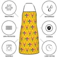 thumbnail image 6 of Pofeuu Mardi Gras Crayfish and Fleur de lis Print Aprons with Pockets, Cute Aprons for Kitchen, Cooking, Server, Barber, Chef Apron, 6 of 7