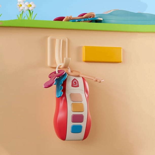 Jouet Clé De Voiture éducatif Avec Lumières Et Musique - Pour Bébé, Favorise Le Lien Parent-enfant, Glisse Facile