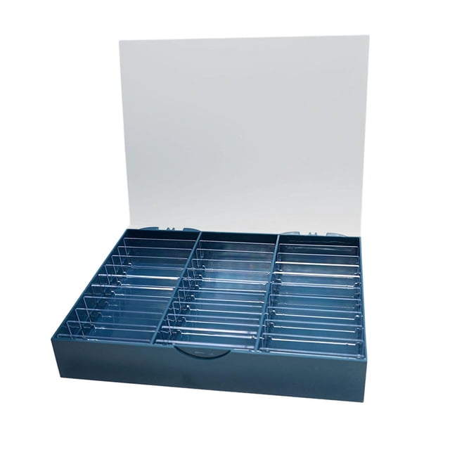 Caja de almacenamiento para decoración de uñas Strade Fareast Limited 30 celdas Azul