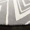 thumbnail image 3 of SAFAVIEH Cambridge Sam Geometric Wool Area Rug, Dark Gray/Ivory, 4' x 4' Round, 3 of 7