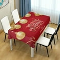 thumbnail image 7 of SKYSONIC Christmas Balls Tablecloth Waterproof Washable Polyester Square Table Cover Durable Tablecloth for Kitchen Dining Table Party Decor (54 X 54 Inch), 7 of 7
