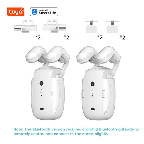 2 UNIDS TUYA Inteligente Bluetooth Robot Roman Rod Track/T/U-Rail Pistas 3-En-1 Cortina Automática Cortina Abridor Remoto