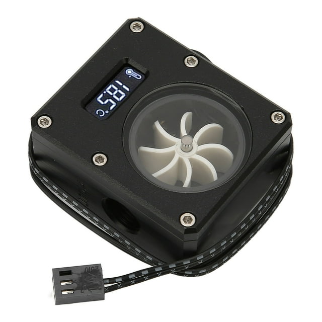 Medidor de refrigeración por agua para PC, 12 V, interfaz pequeña de 3 pines, rosca G1/4, medidor de flujo de computadora acrílico duradero a prueba de herrumbre para PC negro