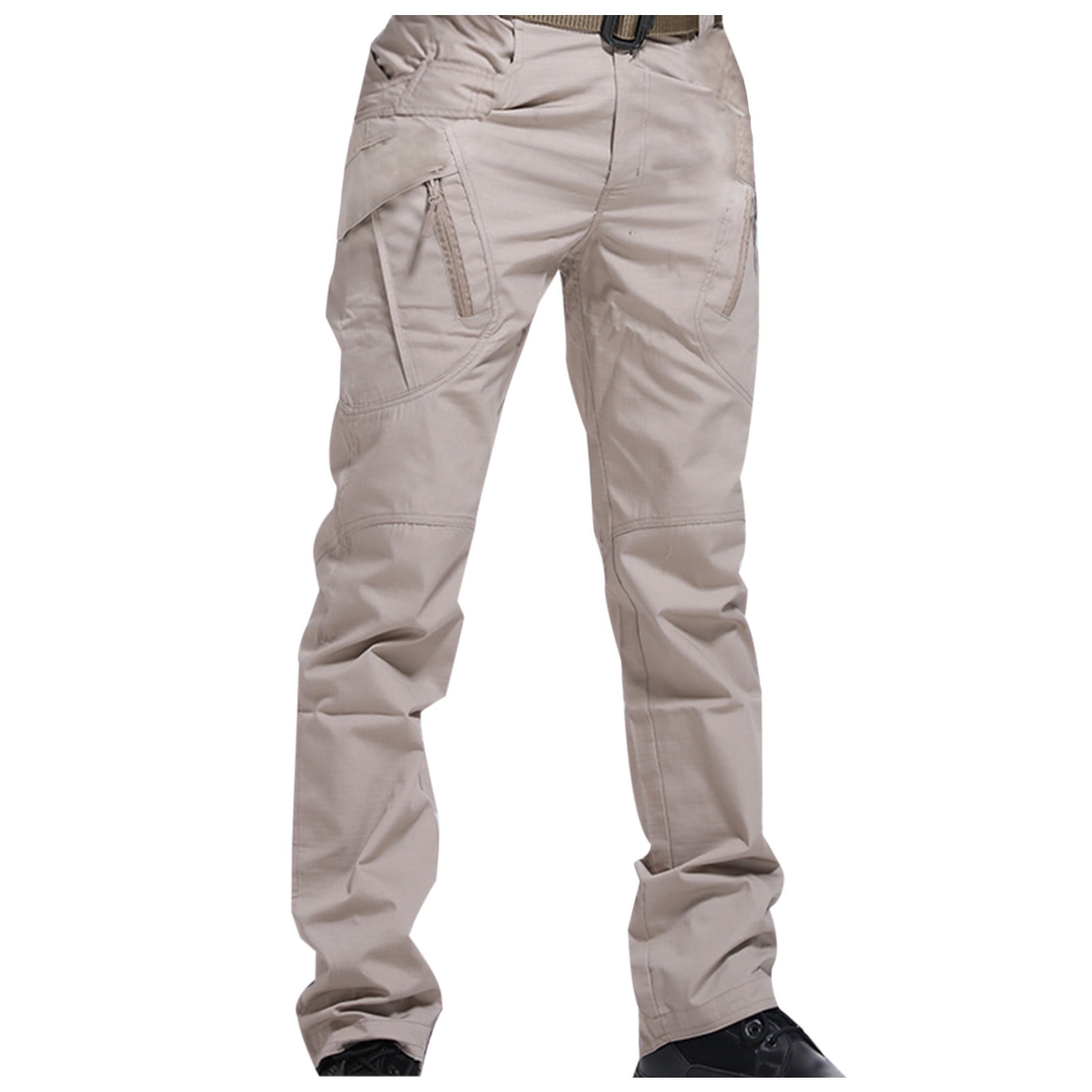 Miluxas Men's Slim-Fit Stretch Cargo Pant Clearance Khaki 4(M ...