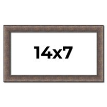 14x7 Frame Silver Real Wood Picture Frame Width 1.25 Inches | Interior Frame Depth 0.5 Inches |