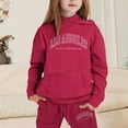 thumbnail image 2 of Byoo Clothing Set for Toddler Girl Letter Graphic Hooded Pullover Sweatshirt Pants Sweatsuit Outfit Active Comfy Tracksuit Set, 2 of 4