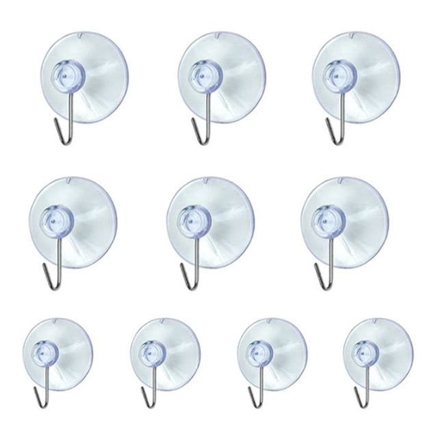 AFQH - Paquete de 12 ganchos de ventosa de PVC transparente con ventosas extraíbles de 1,18 pulgadas para cocina, baño, ducha, pared, ventana, puerta de vidrio