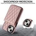 thumbnail image 6 of Wallet Case Compatible for iPhone 15 Plus, Women PU Leather Detachable Crossbody Phone Case with RFID Blocking Card Holder Adjustable Shoulder Strap Shockproof Kickstand Phone Wallet, Rosegold, 6 of 8