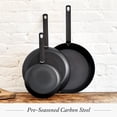thumbnail image 2 of Pre-Seasoned Carbon Steel 8" Frying Pan Skillet for Induction, Stove, Grill, Oven & Campfire, 2 of 7