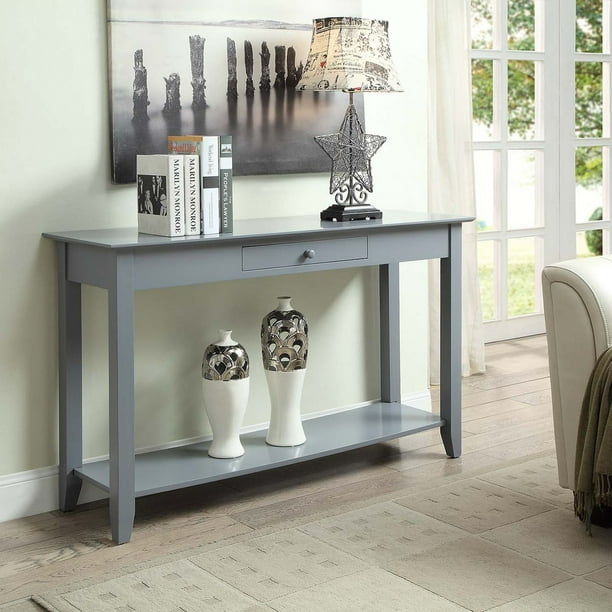 Convenience Concepts American Heritage Console Table With Drawer Com American Heritage Console Table, Convenience Concepts American Heritage Hall Table With Drawer And Shelf Cherry