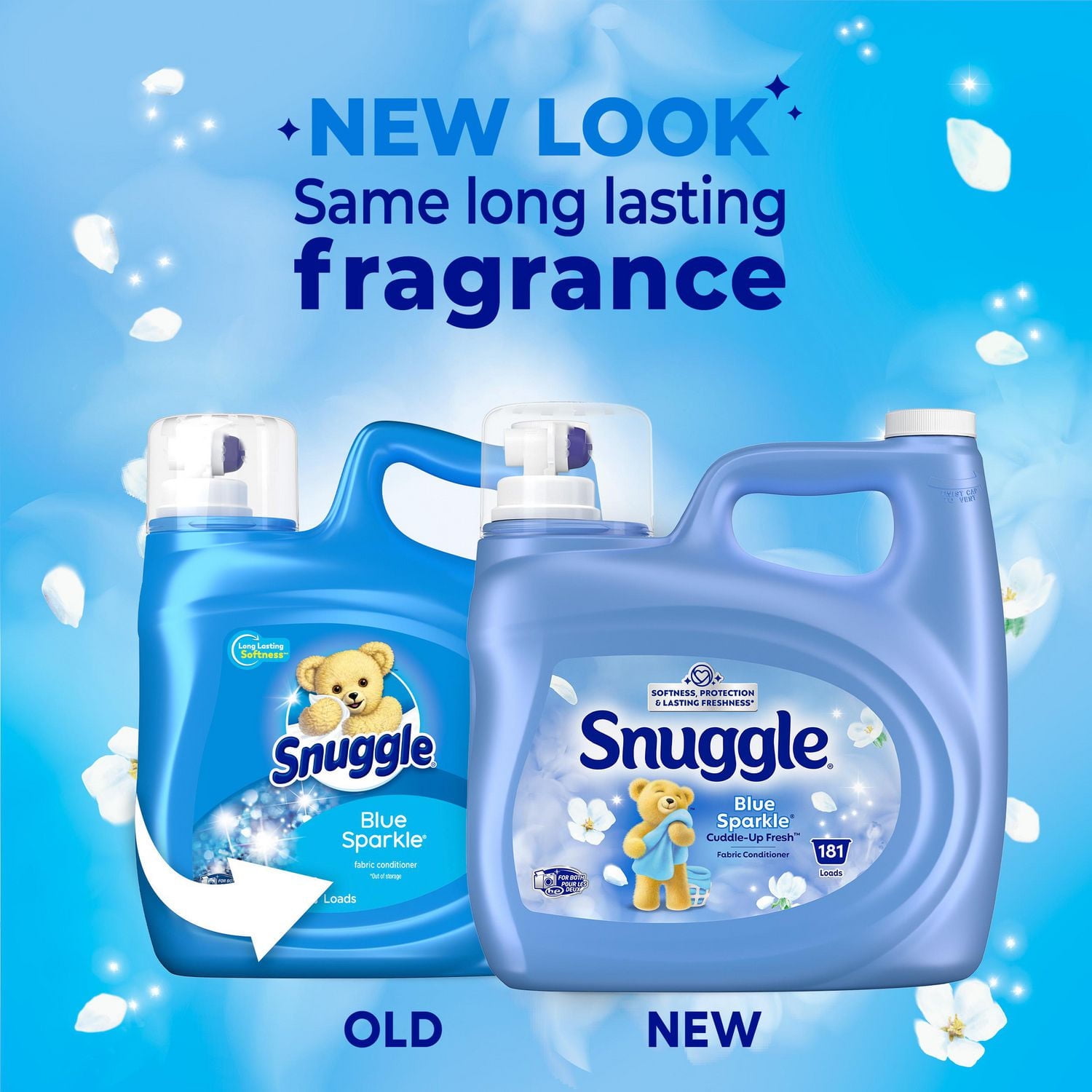 Snuggle Blue Sparkle Cuddle-Up Fresh Liquid Fabric Conditioner, 181 Loads, 3.64 Litres, 1 Bottle, 3.64 Litres